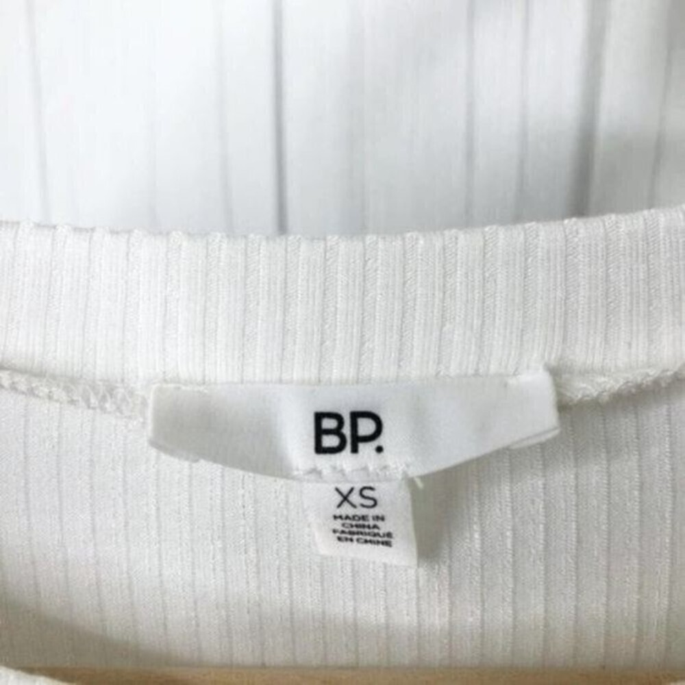 BP. Ruffle Sleeve Ribbed Ivory Sweater  - Picture 5 of 8